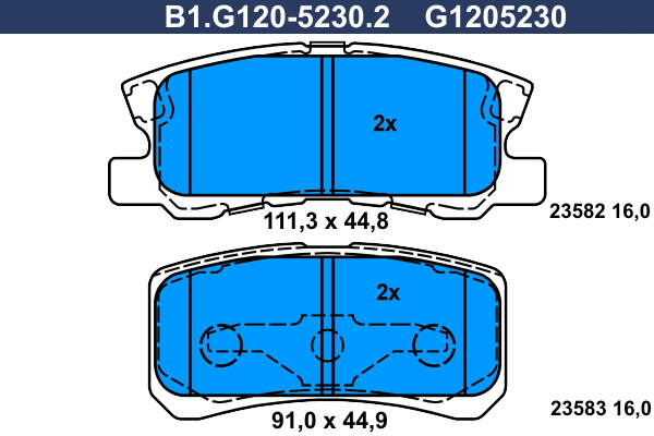 Remblokset Galfer B1.G120-5230.2