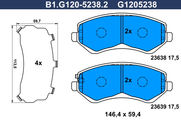 Remblokset Galfer B1.G120-5238.2