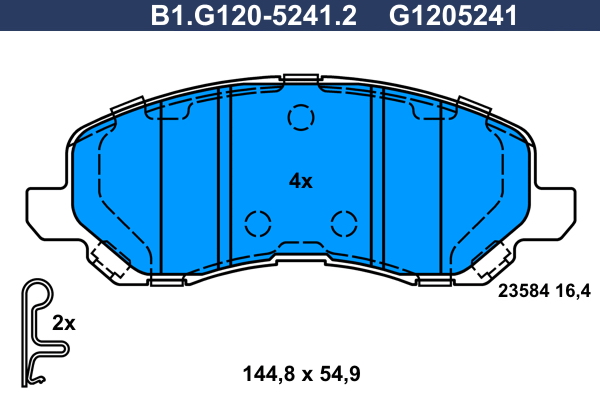 Remblokset Galfer B1.G120-5241.2