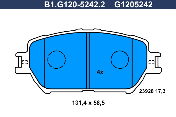 Remblokset Galfer B1.G120-5242.2