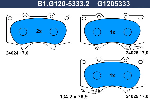 Remblokset Galfer B1.G120-5333.2