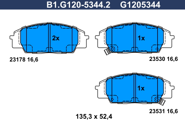 Remblokset Galfer B1.G120-5344.2