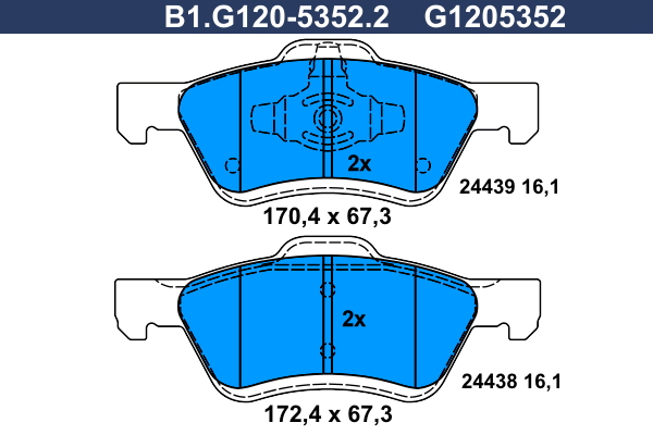 Remblokset Galfer B1.G120-5352.2