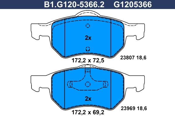 Remblokset Galfer B1.G120-5366.2