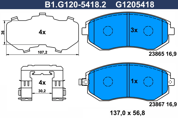 Remblokset Galfer B1.G120-5418.2