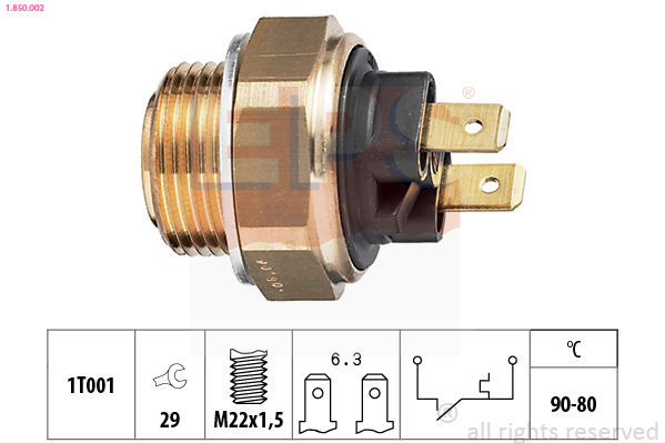 Temperatuurschakelaar EPS 1.850.002