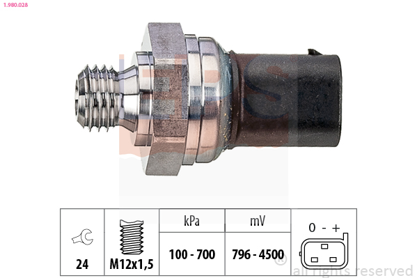 Sensor, uitlaatgasdruk EPS 1.980.028