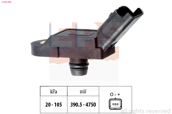 Inlaatdruk-/map sensor EPS 1.993.005