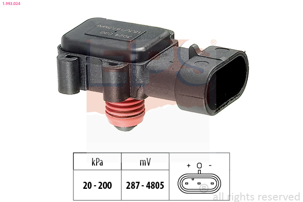 Inlaatdruk-/map sensor EPS 1.993.024