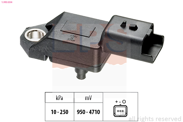 Uitlaatgasdruk sensor EPS 1.993.034