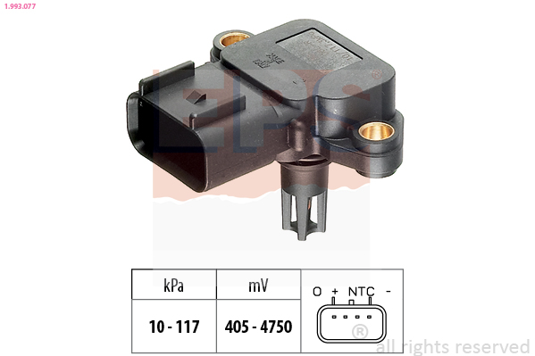 Inlaatdruk-/map sensor EPS 1.993.077