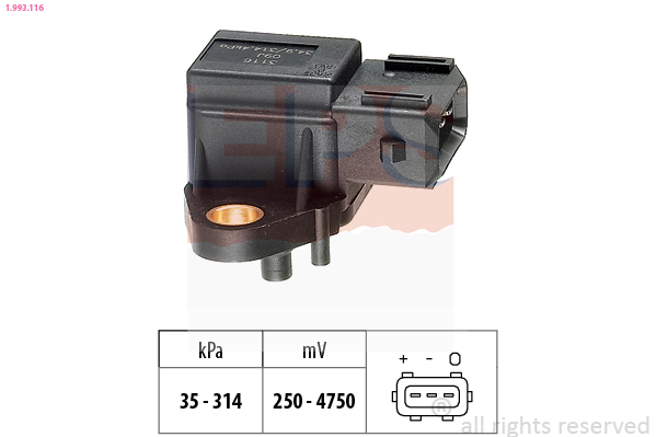 MAP sensor EPS 1.993.116