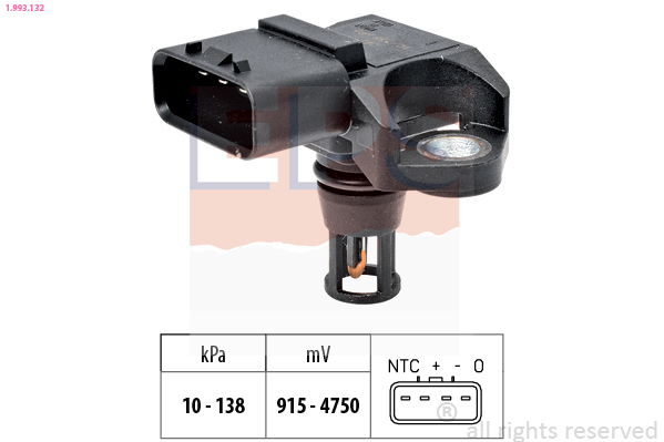 Inlaatdruk-/map sensor EPS 1.993.132