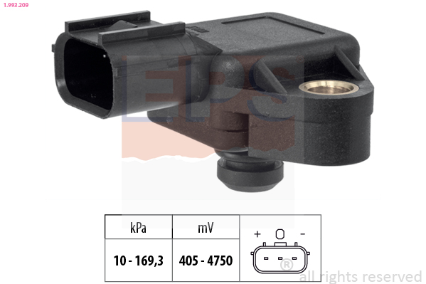 Inlaatdruk-/map sensor EPS 1.993.209