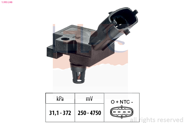 Uitlaatgasdruk sensor EPS 1.993.248