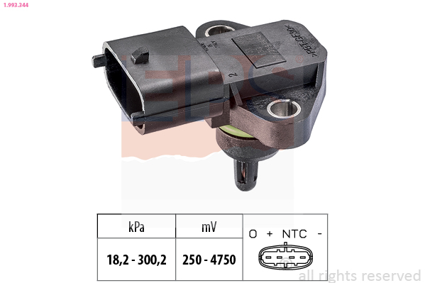 Inlaatdruk-/map sensor EPS 1.993.344