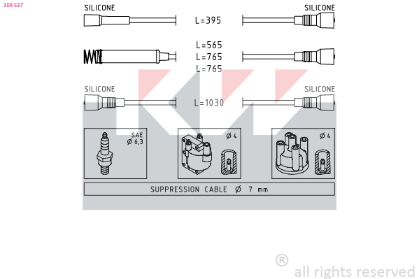 Bougiekabelset KW 359 527