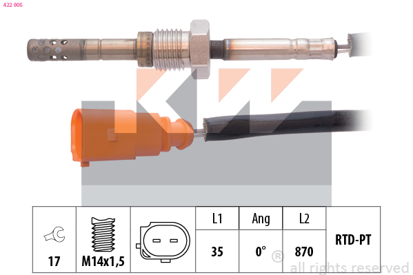 Sensor uitlaatgastemperatuur KW 422 005