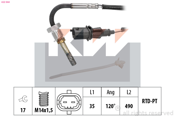 Sensor uitlaatgastemperatuur KW 422 044