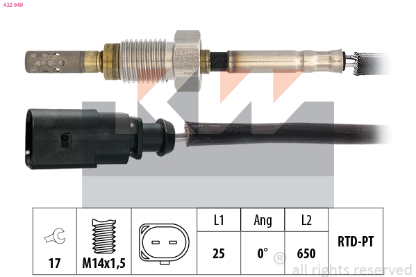 Sensor uitlaatgastemperatuur KW 422 049