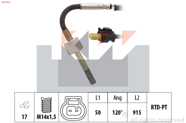 Sensor uitlaatgastemperatuur KW 422 054