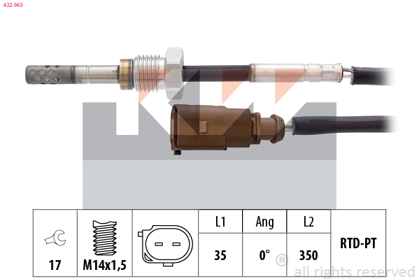 Sensor uitlaatgastemperatuur KW 422 063