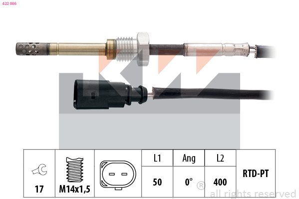 Sensor uitlaatgastemperatuur KW 422 066