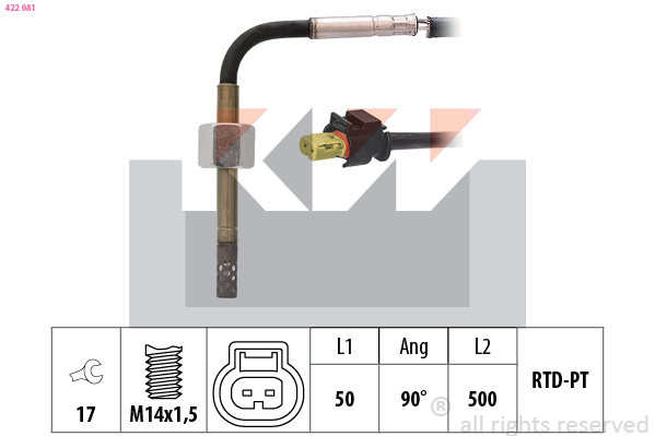 Sensor uitlaatgastemperatuur KW 422 081