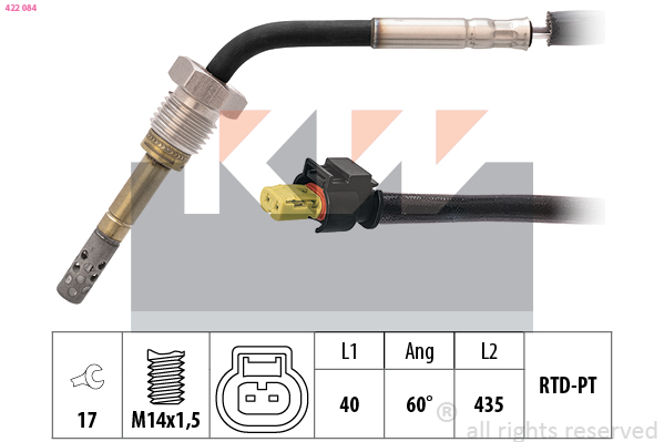 Sensor uitlaatgastemperatuur KW 422 084