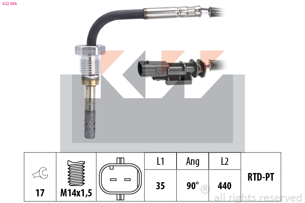 Sensor uitlaatgastemperatuur KW 422 088