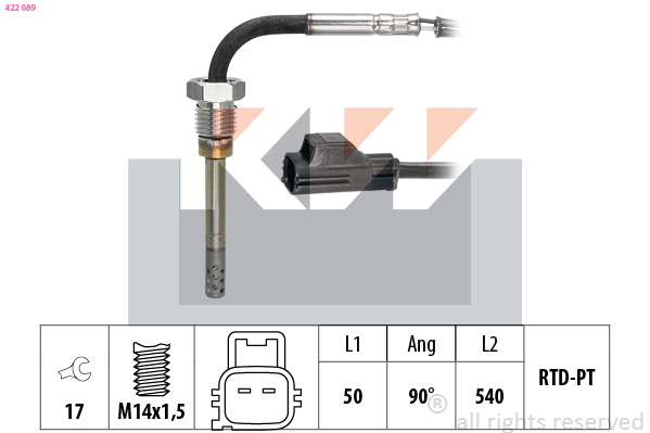 Sensor uitlaatgastemperatuur KW 422 089