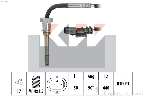 Sensor uitlaatgastemperatuur KW 422 090