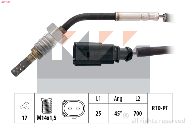 Sensor uitlaatgastemperatuur KW 422 100