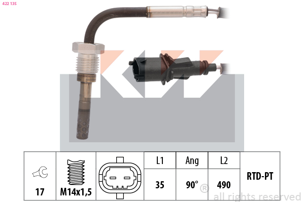 Sensor uitlaatgastemperatuur KW 422 135