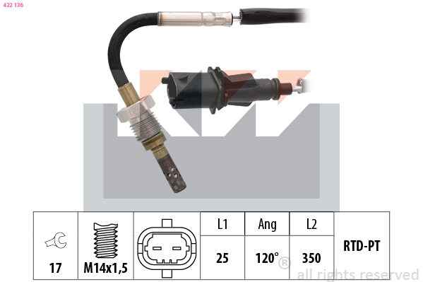 Sensor uitlaatgastemperatuur KW 422 136