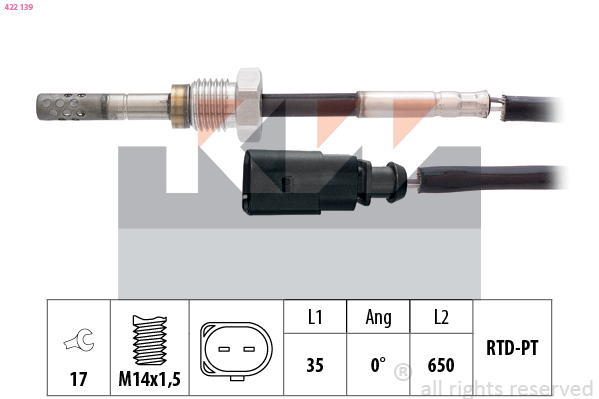 Sensor uitlaatgastemperatuur KW 422 139