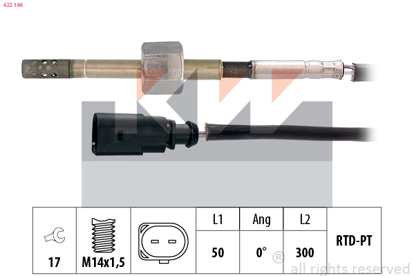 Sensor uitlaatgastemperatuur KW 422 146