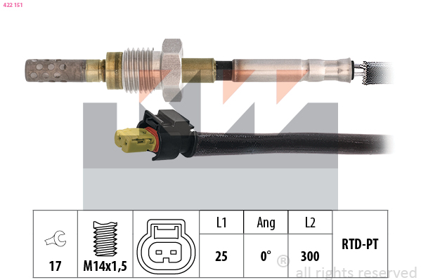 Sensor uitlaatgastemperatuur KW 422 151