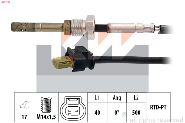 Sensor uitlaatgastemperatuur KW 422 153