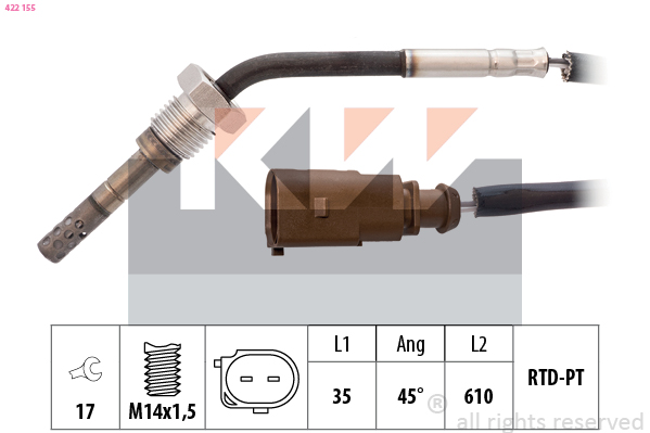 Sensor uitlaatgastemperatuur KW 422 155