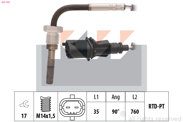 Sensor uitlaatgastemperatuur KW 422 161