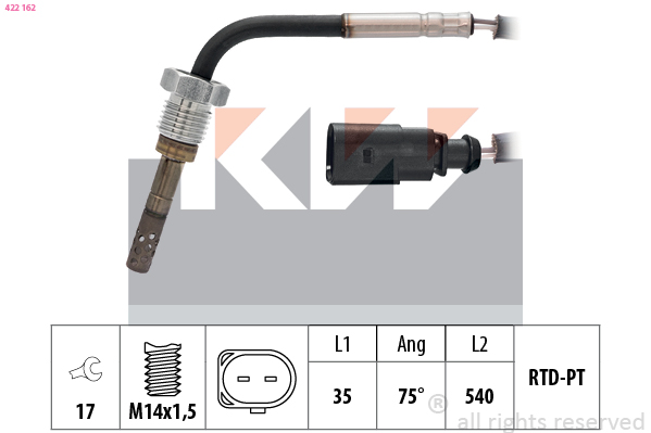 Sensor uitlaatgastemperatuur KW 422 162