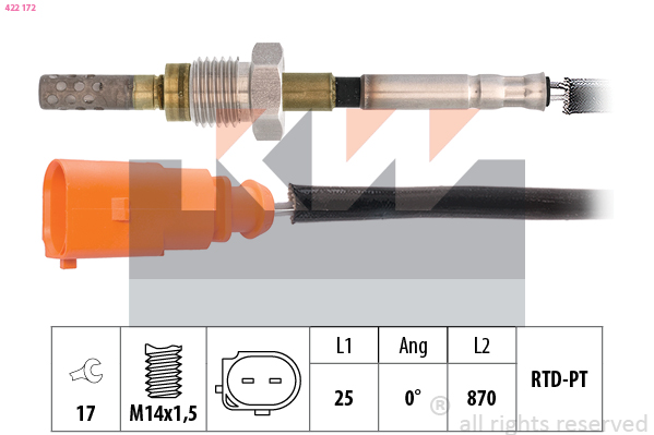 Sensor uitlaatgastemperatuur KW 422 172