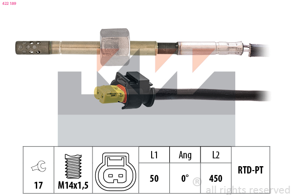 Sensor uitlaatgastemperatuur KW 422 189