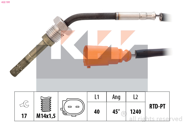 Sensor uitlaatgastemperatuur KW 422 191