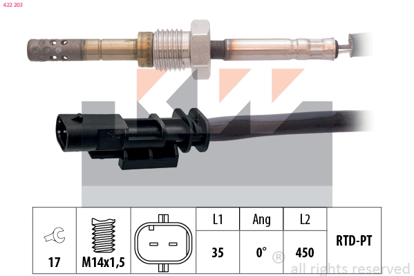 Sensor uitlaatgastemperatuur KW 422 203