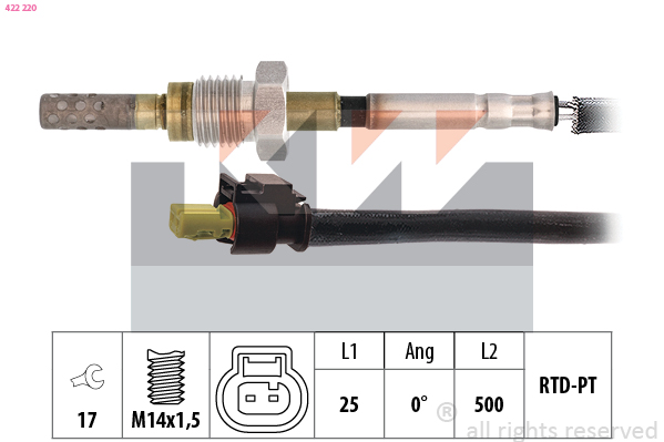 Sensor uitlaatgastemperatuur KW 422 220