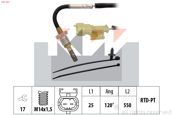 Sensor uitlaatgastemperatuur KW 422 222