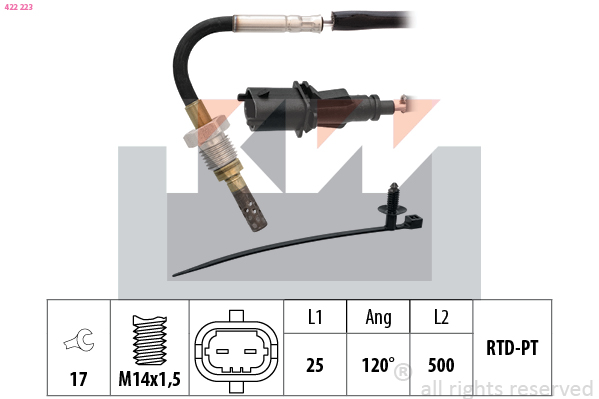 Sensor uitlaatgastemperatuur KW 422 223