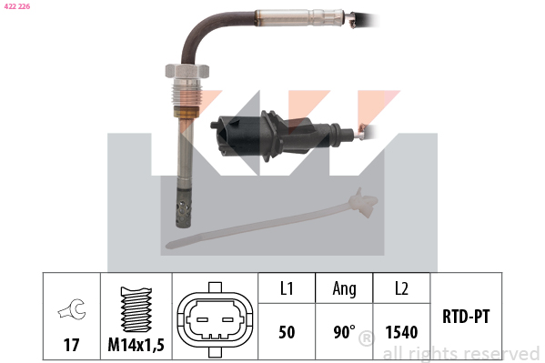 Sensor uitlaatgastemperatuur KW 422 226